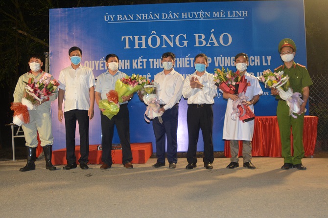 Thôn Hạ Lôi, xã Mê Linh huyện Mê Linh kết thúc vùng cách ly y tế