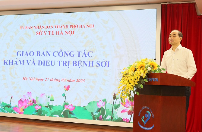 Hà Nội: Giao ban công tác khám và điều trị bệnh sởi